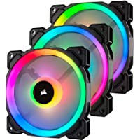 Corsair LL120 RGB Ventilador de PC (120 mm- Doble Halo RGB LED PWM) Paquete Tripla con Lighting Node PRO